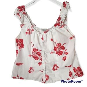 Millenium floral button downn sleeveless blouse size 22